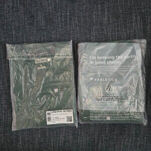 NWT Fabletics Scrub Top & Bottom Olive green